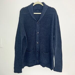 Lucky Brand Men's Button Front Cardigan – Dark Blue, XXL